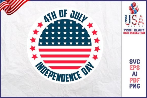 4th of July Independence Day Graphic Art