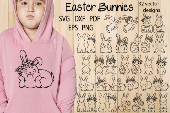 Easter Bunny SVG Bundle for Crafts and Graphics