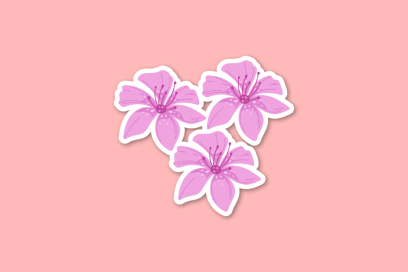Flower Sticker Graphic Design Collection