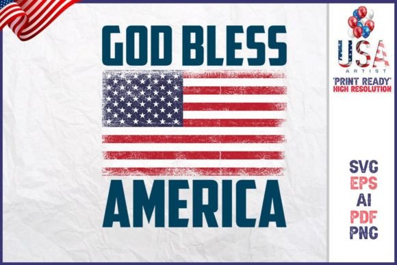 God Bless America Graphic Design