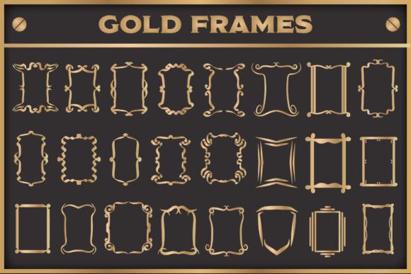 Gold Frames Set: Graphics & Freebies for Creative Branding
