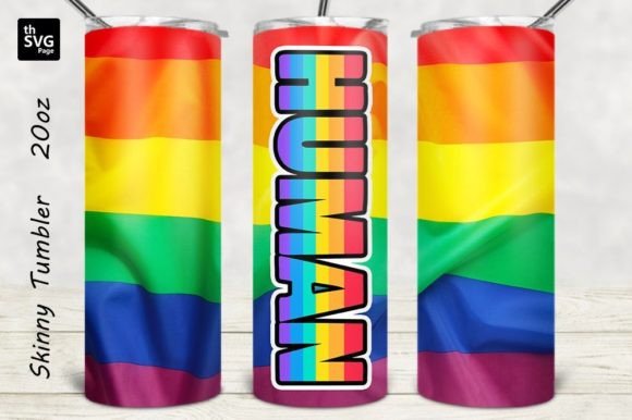 Human LGBT Tumbler Sublimation Designs