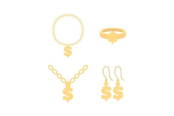 Jewelry Gold Vector Graphics Freebies