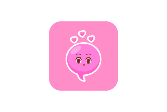 Kawaii Valentine Graphic Art Cute