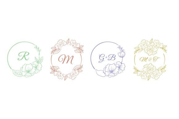 Monogram Line Design Graphics Freebies