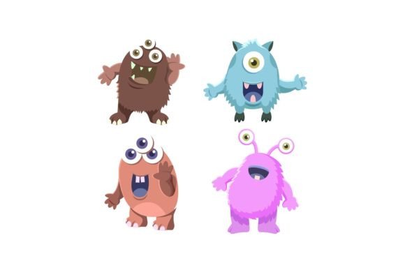 Monster Cartoon Graphics Freebies