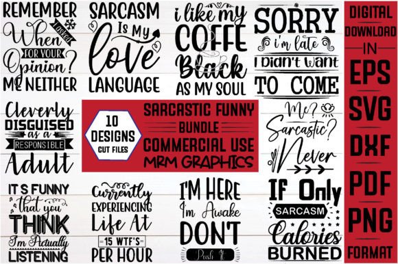 Sarcastic Funny SVG Bundle