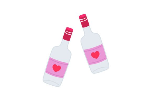 Valentine Drink Bottle Icon Graphics Freebies